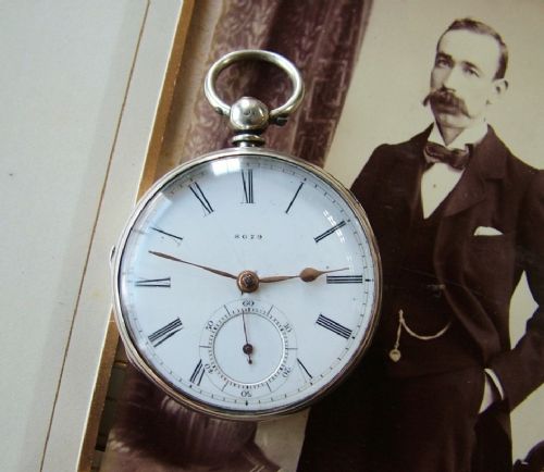 An Antique Silver Fusee Pocket Watch, 1864