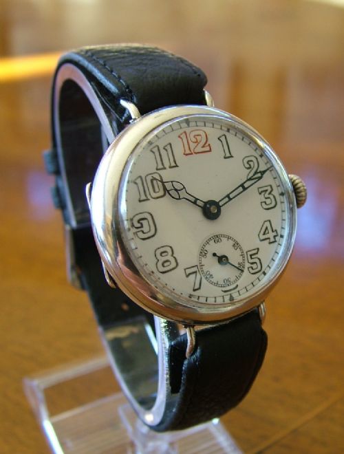 fig 1. World War 1 Marvin silver trench watch