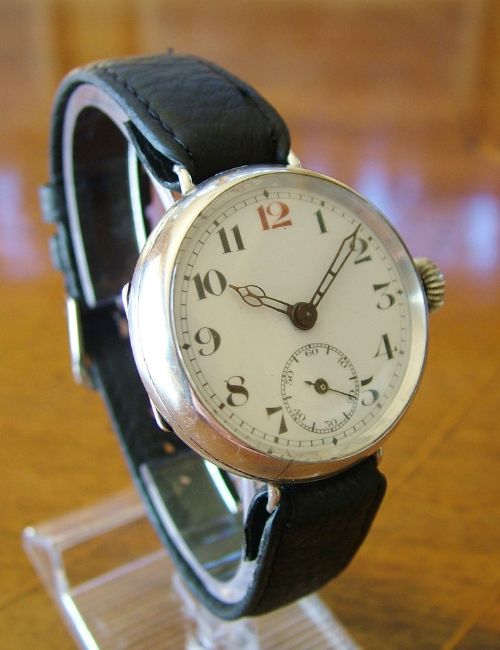 fig 1. WW1 era silver trench watch, 1915