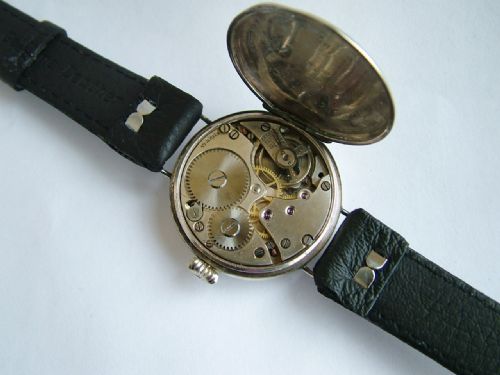 fig 2. Gents 1920s silver trench watch
