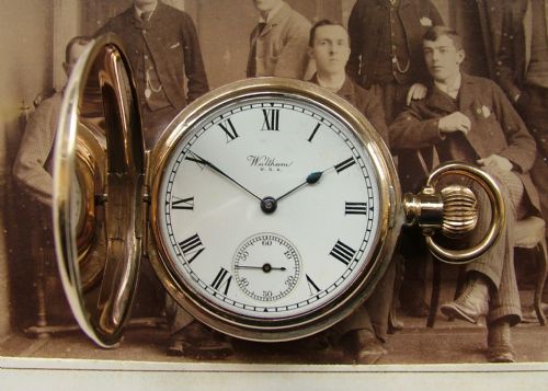 A 1932 Waltham Traveler Full Hunter Pocket Watch