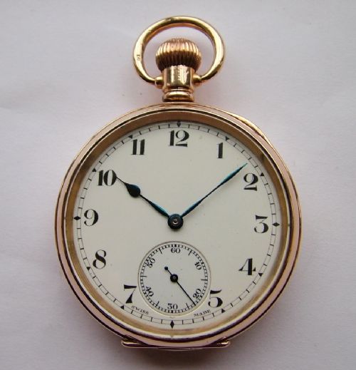 A Good Quality Gold Plated Pocket Watch, 1920s