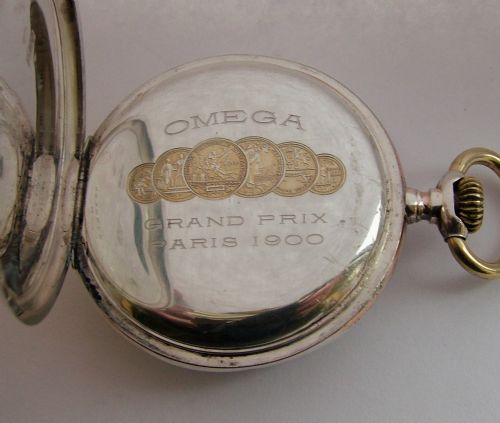 fig 2. Antique silver Omega pocket watch