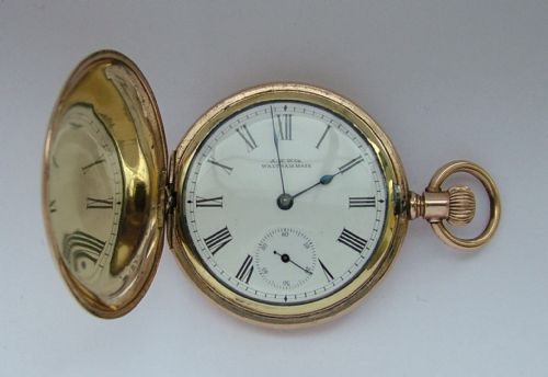 Antique 1901 Waltham Traveler Full Hunter Pocket Watch