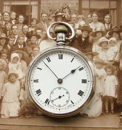 Vintage 1927 Silver Revue Pocket Watch