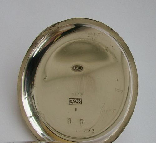 fig 3. Antique J.W.Benson silver pocket watch and stand