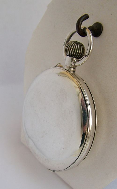 fig 2. Antique 1919 silver half hunter pocket watch.