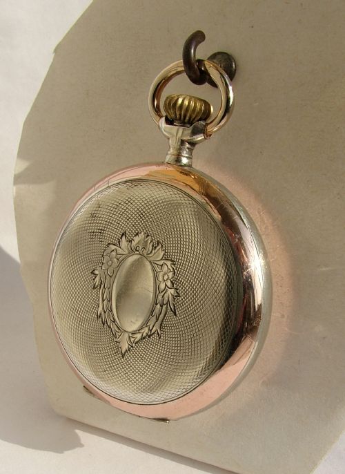 fig 1. Antique 1916 silver Omega pocket watch