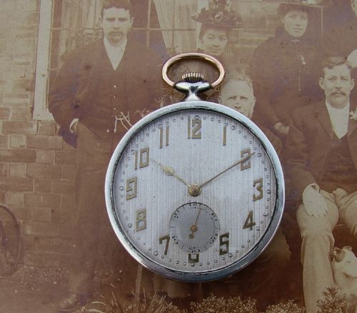 A 1920s Silver Pocket Watch, Meyer & Studeli