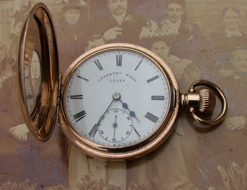 1920s Coventry Made Lever Half Hunter Pocket Watch