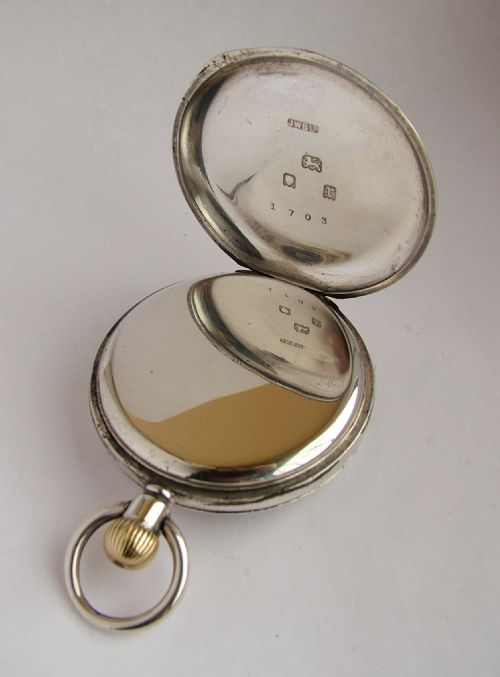 fig 2. A 1930s silver pocket watch from J W Benson.