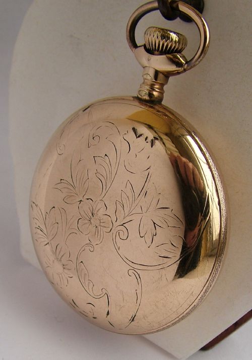fig 1. Antique 1887 Elgin private label 17 jewel pocket watch