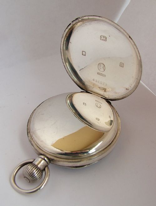 fig 2. A 1935 silver J W Benson pocket watch