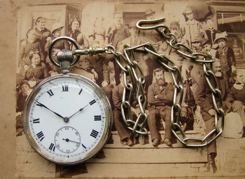 A 1920s Cyma Pocket Watch and Chain