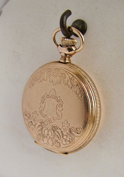 fig 1. A ladies antique 1905 Elgin full hunter fob watch