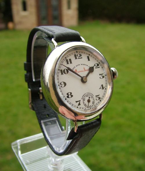 fig 1. A gents Large 1920s Queen Anne watch by the West End Watch Co