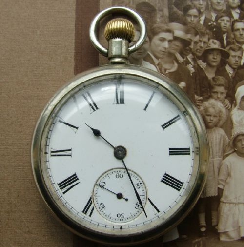 Vintage Swiss Open Face Pocket Watch