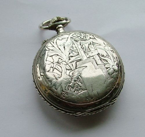 fig 2. Antique silver Longines pocket watch