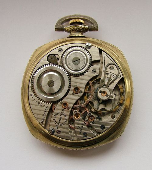 fig 2. A vintage 1920s Illinois Art Deco pocket watch