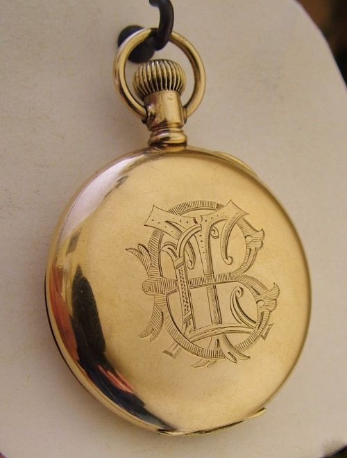 fig 1. Good quality Elgin full hunter pocket watch, 1901