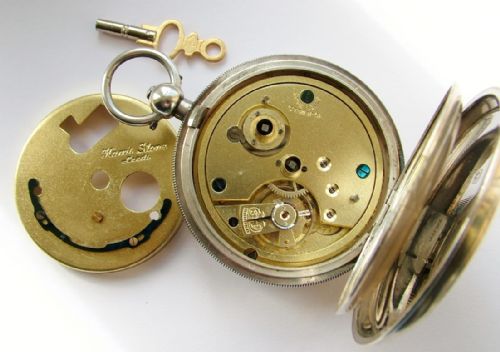 fig 1. Harris Stone of Leeds silver pocket watch, 1931