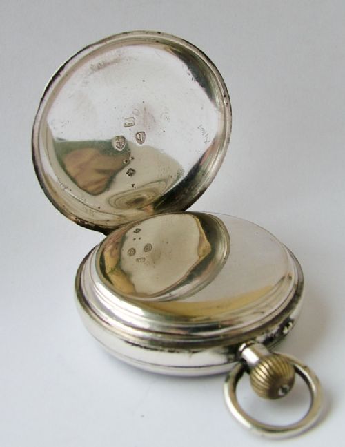 fig 2. English antique Webster silver pocket watch, 1890