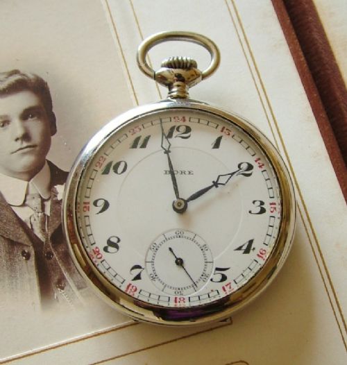 A 1920s Bore Pocket Watch with 24 Hour Dial