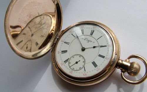 Antique Elgin Hunter Pocket Watch, Super Movement