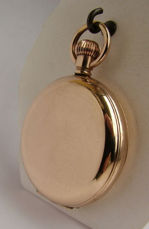 fig 1. An antique full hunter Waltham Traveler pocket watch