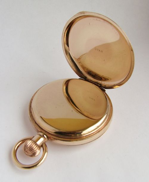 fig 2. An antique full hunter Waltham Traveler pocket watch