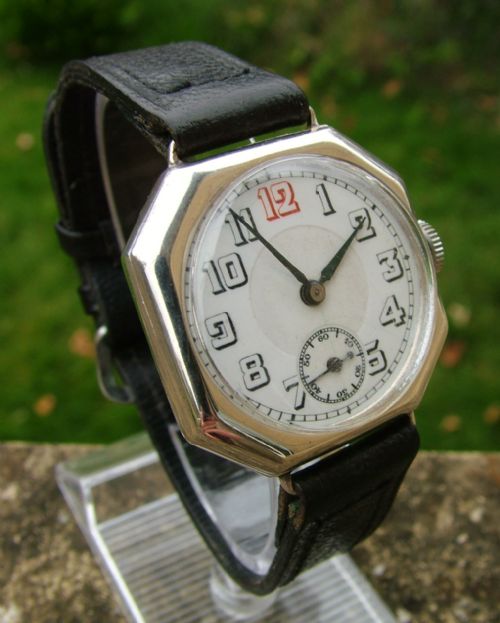 fig 1. A gents silver 1917 wrist watch