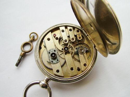 fig 1. A Spiral Breguet pocket watch, circa 1900