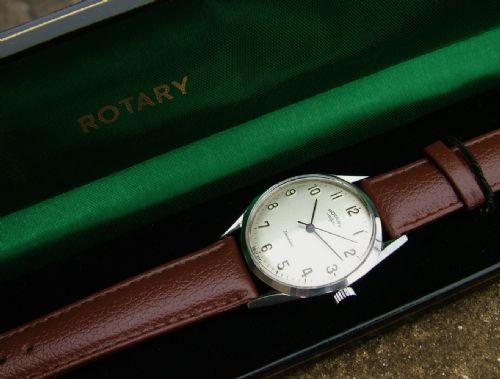 fig 1. Gents 1960s boxed Rotary wrist watch