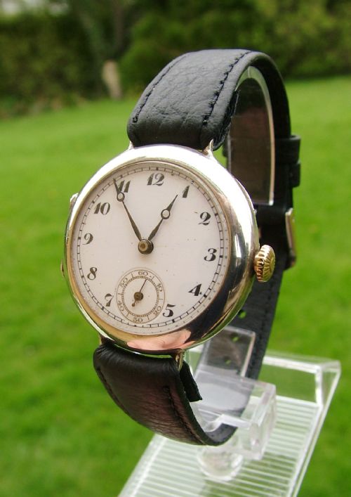 A Gents 1920s Silver Trench Watch.