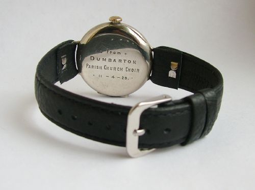 fig 2. A gents 1920s silver trench watch.
