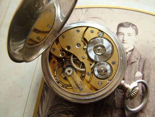 fig 1. An antique Longines pocket watch, 1917