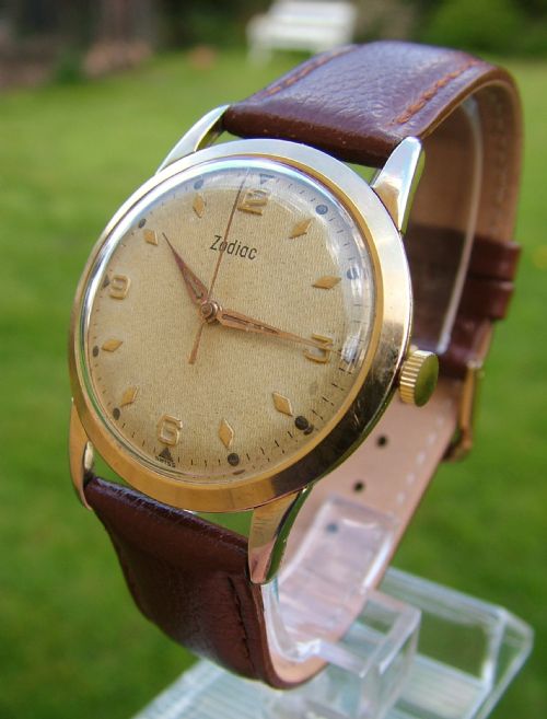 fig 1. A gents 1950s Zodiac wristwatch