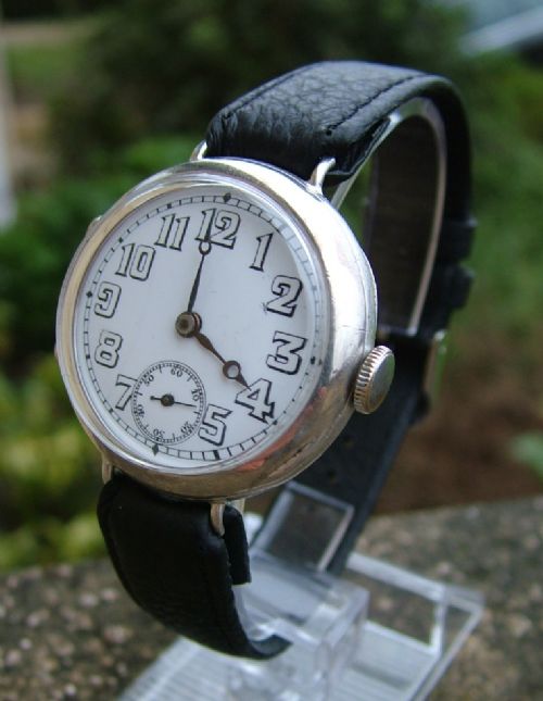 A Ww1 Gents Silver Trench Watch