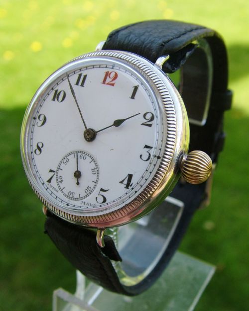 A Gents World War 1 Silver Trench Watch
