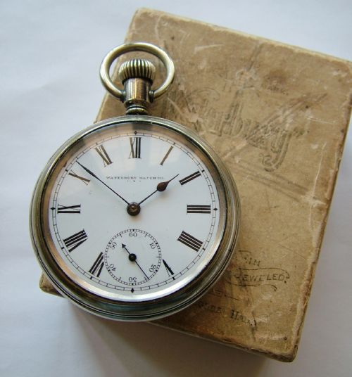 Waterbury Watch Co Pocket Watch with Original Box