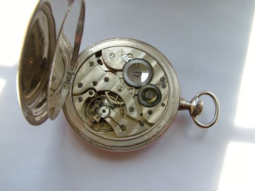 fig 1. A 1920s Swiss silver galonne cased pocket watch