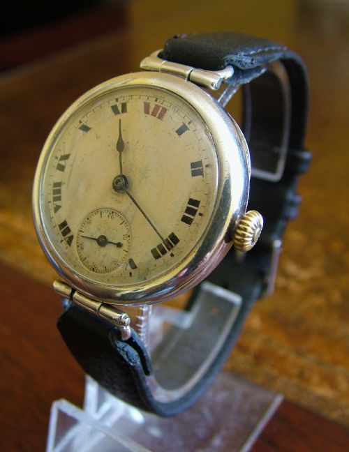 Antique 1914 Silver Rolex Admiralty Wrist Watch