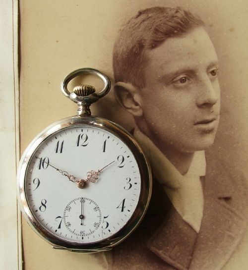 A Vintage 1920s Swiss .800 Silver Pocket Watch