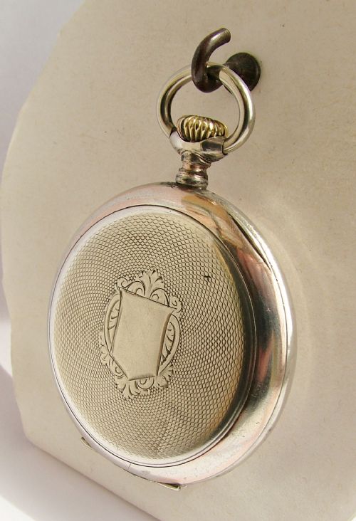 fig 1. A vintage 1920s Swiss .800 silver pocket watch