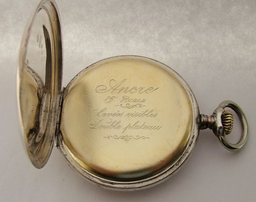 fig 2. A vintage 1920s Swiss .800 silver pocket watch