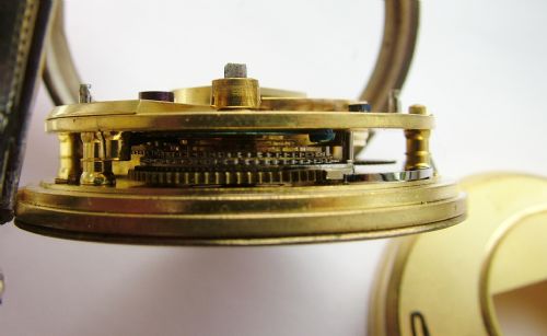 fig 1. A good heavy silver fusee pocket watch, S I Pappe