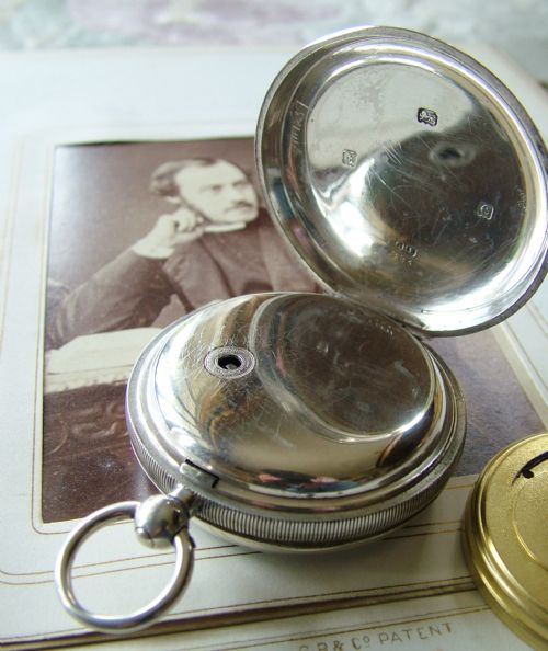 fig 1. Antique English silver pocket watch, Brierley Hill