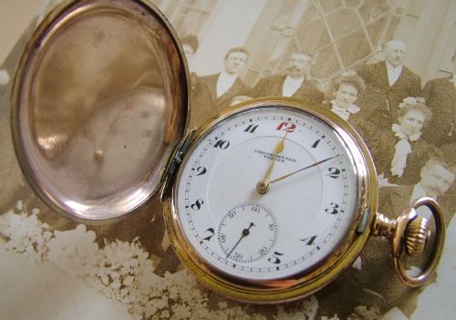 Antique Chronomètre Tensen Hunter Pocket Watch