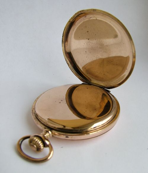 fig 1. Antique Chronomètre Tensen hunter pocket watch