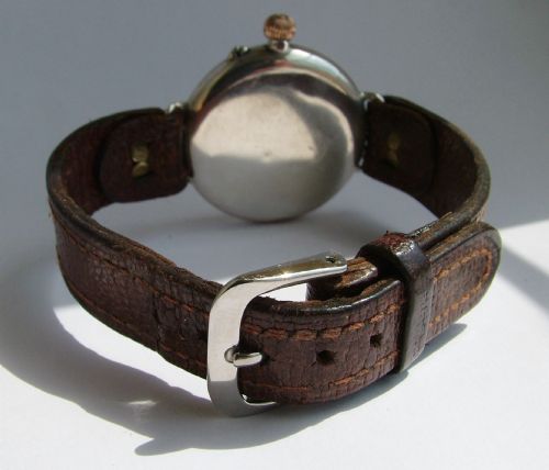 fig 3. A gents silver IWC trench watch, 1916